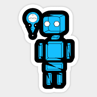 Blue Geometric Buddy Sticker